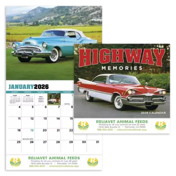 Highway Memories Appointment Wall Calendar - Stapled